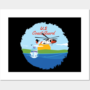U.S Coast Guard Pelican Helicopter Posters and Art